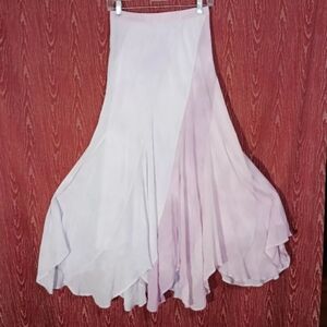 POLO RALPH LAUREN Pink Soft Pastel Silk Tie-Dye Zip Skirt Women's 2 NWOT